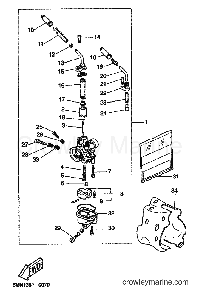 2000 Scooter CW50 - CW50 (5MN1) [040] - CARBURETOR 2