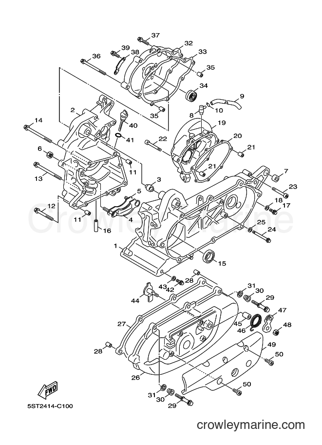 Yamaha Motors XC50 (3D16) [010] - CRANKCASE