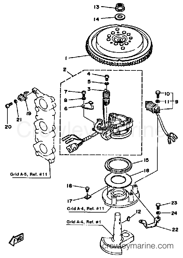 Yamaha Motors 50ESH-JD - CDI MAGNETO