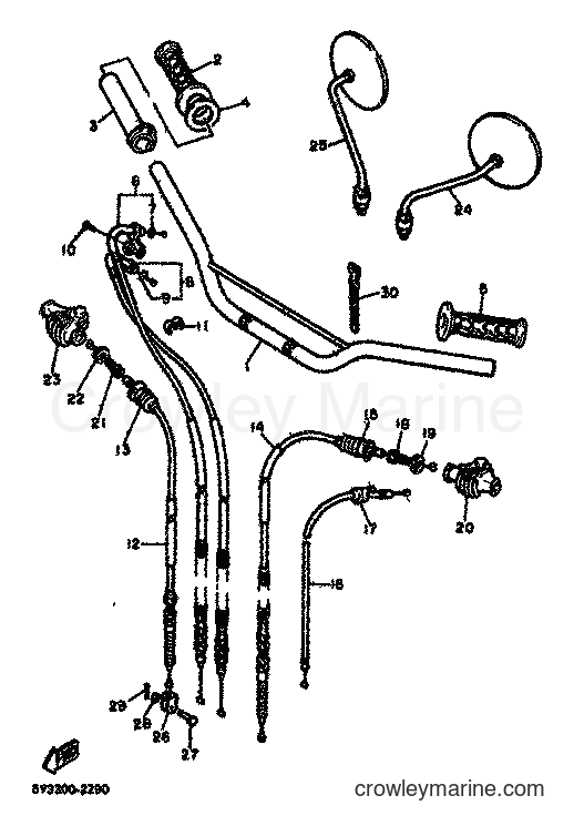 1982 Dirt Bike XT550 - XT550 (5Y3) [999] - STEERING-CABLES
