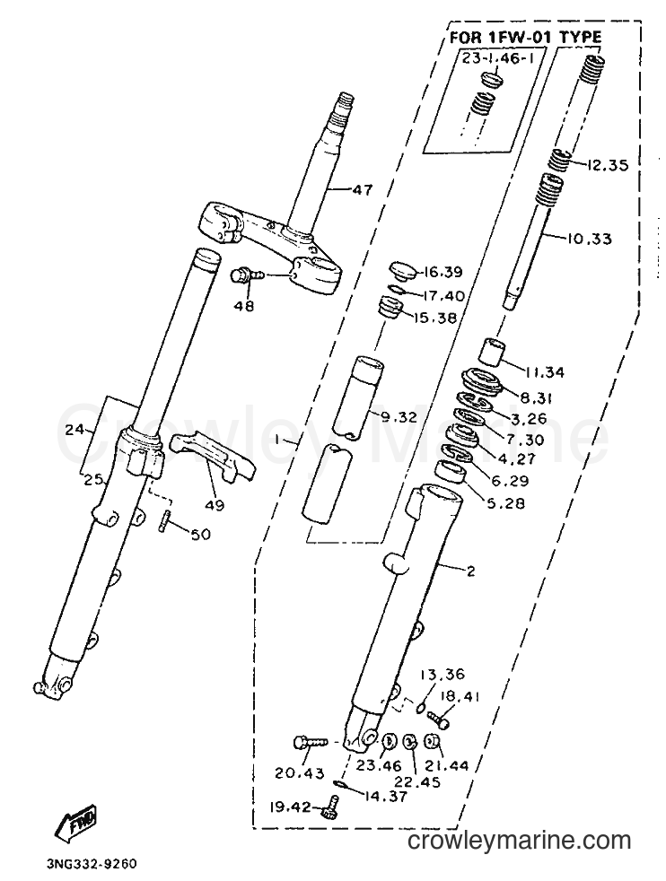 1989 Street Bike XJ900 - XJ900 (3NG1) [999] - FRONT FORK