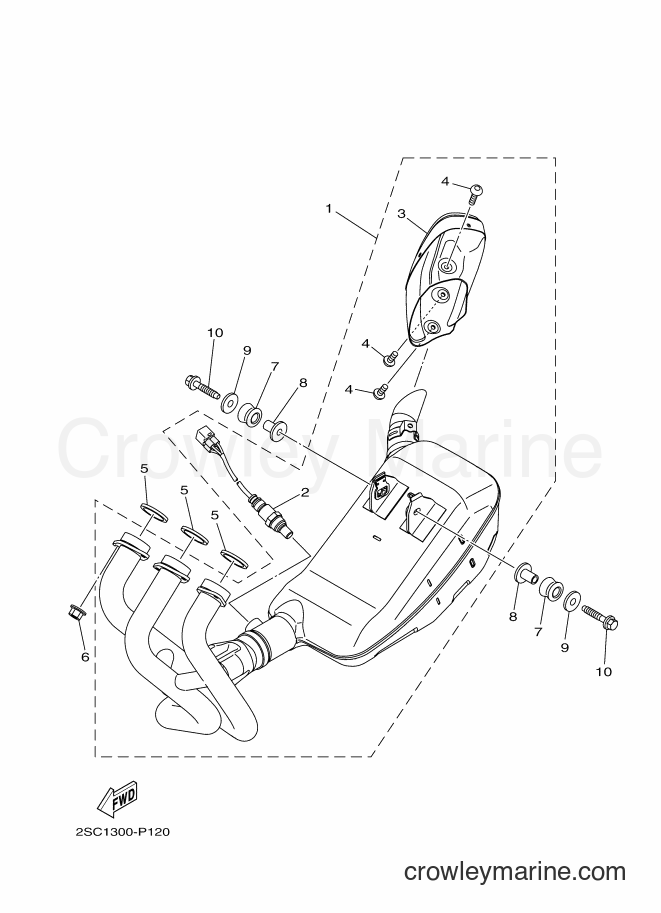 2018 Street Bike MTT850D - MTT850D (B1J2) [010] - EXHAUST