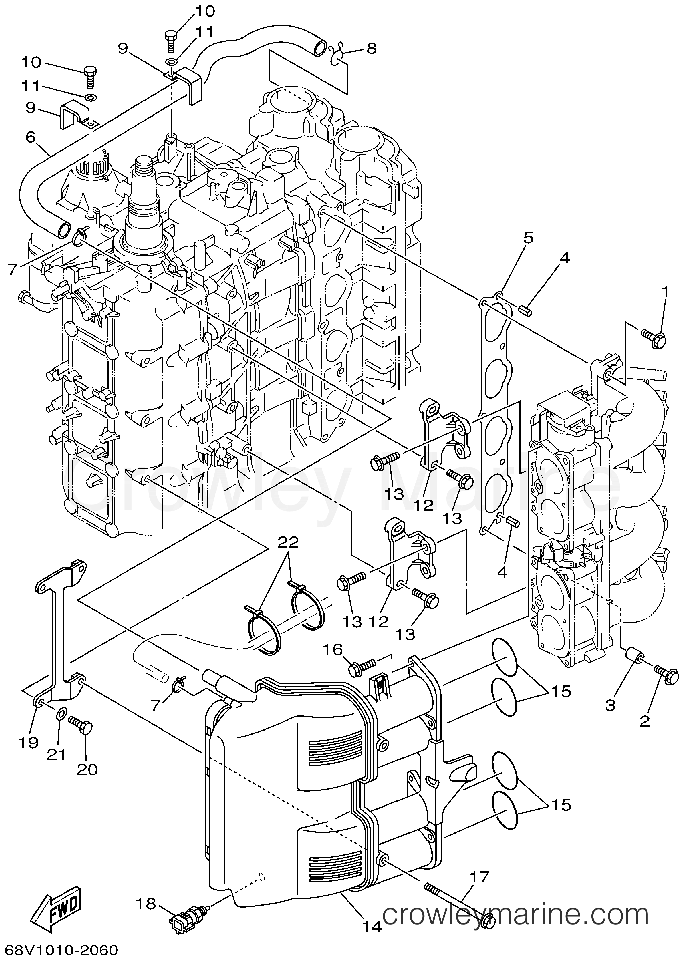 Yamaha Motors LF115TXRA - INTAKE 1