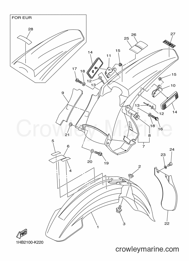 2011 Dirt Bike WR450F - WR450F (1HB3) [010] - FENDER