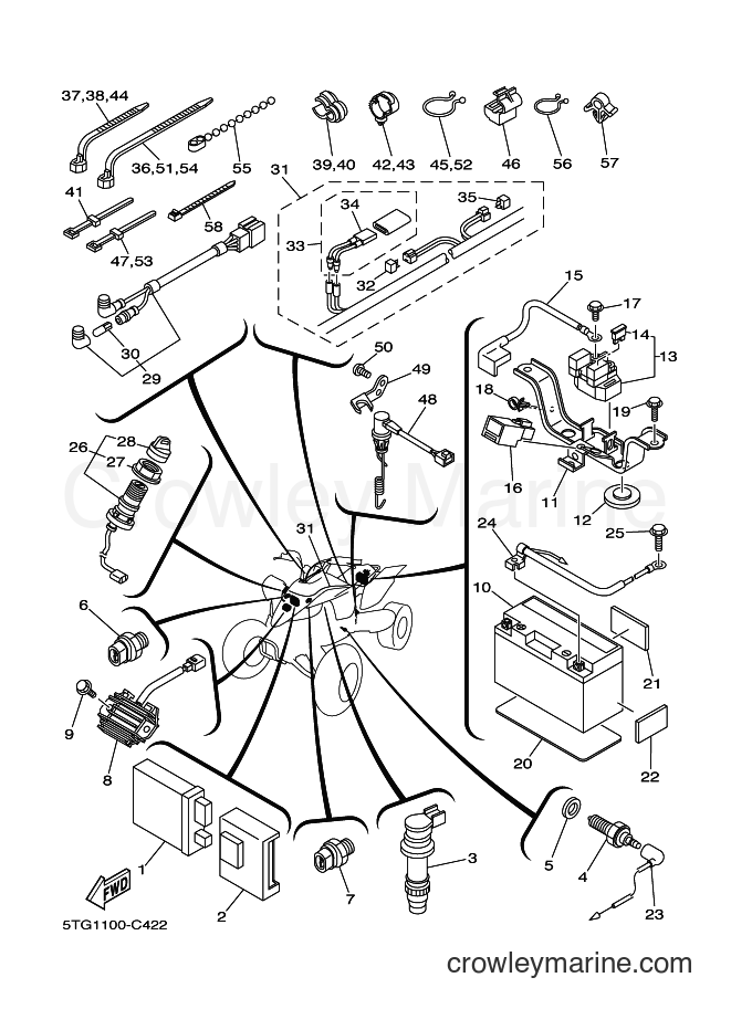 Yamaha Motors YFZ450 (5TG2) [010] - ELECTRICAL 1