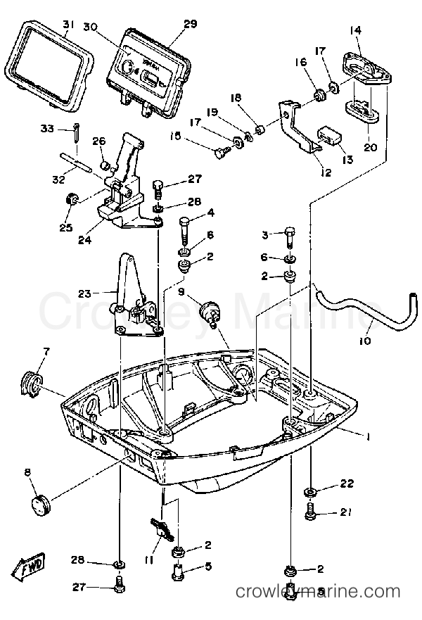 Yamaha Motors F9.9SG - BOTTOM COWLING