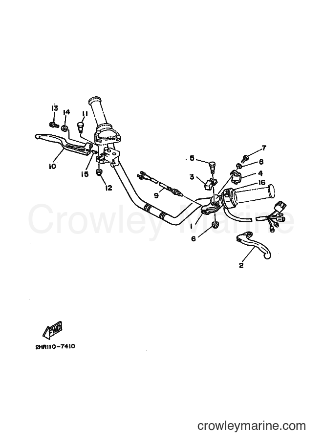 1988 ATV YFM350FWU - YFM350FWU (2HR0) [020] - HANDLE SWITCH & LEVER