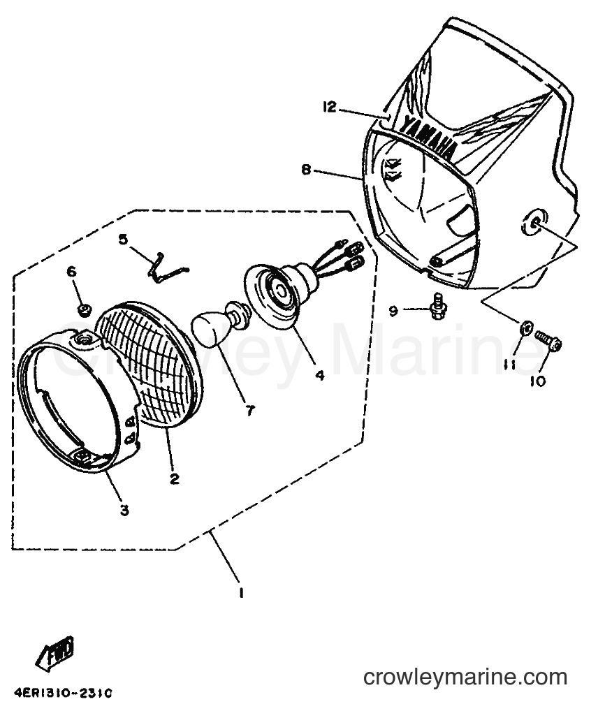 1992 Scooter DT50M - DT50M (4ET1) [999] - HEADLIGHT