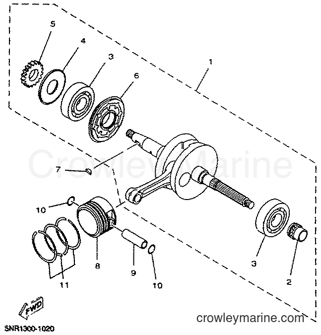 2001 Scooter YP125E - YP125E (5NR1) [010] - CRANKSHAFT & PISTON