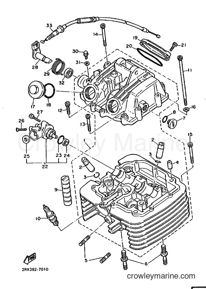 1987 Dirt Bike XT500Z - XT500Z (2RX) [999] - CYLINDER HEAD