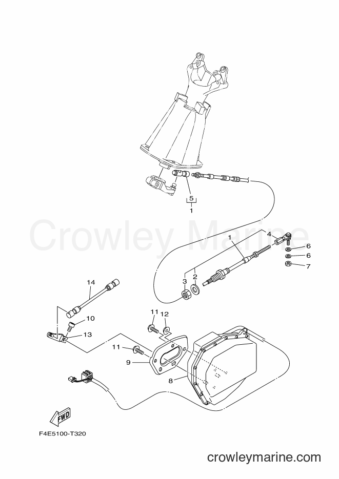 Yamaha Motors VC1800-T (F4E5) [030] - CONTROL CABLE