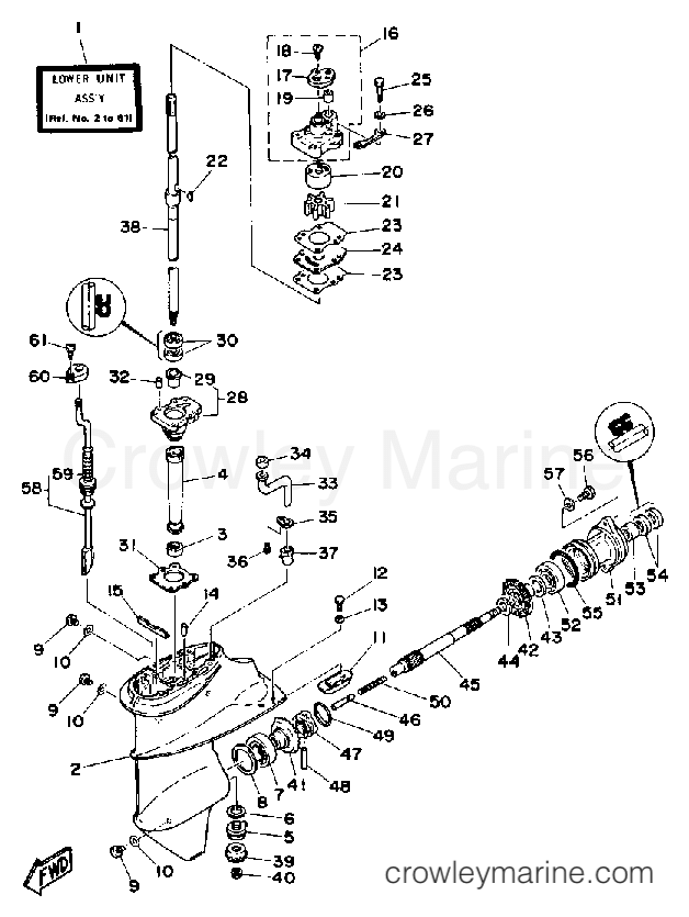 Yamaha Motors 15ESF - LOWER DRIVE 1