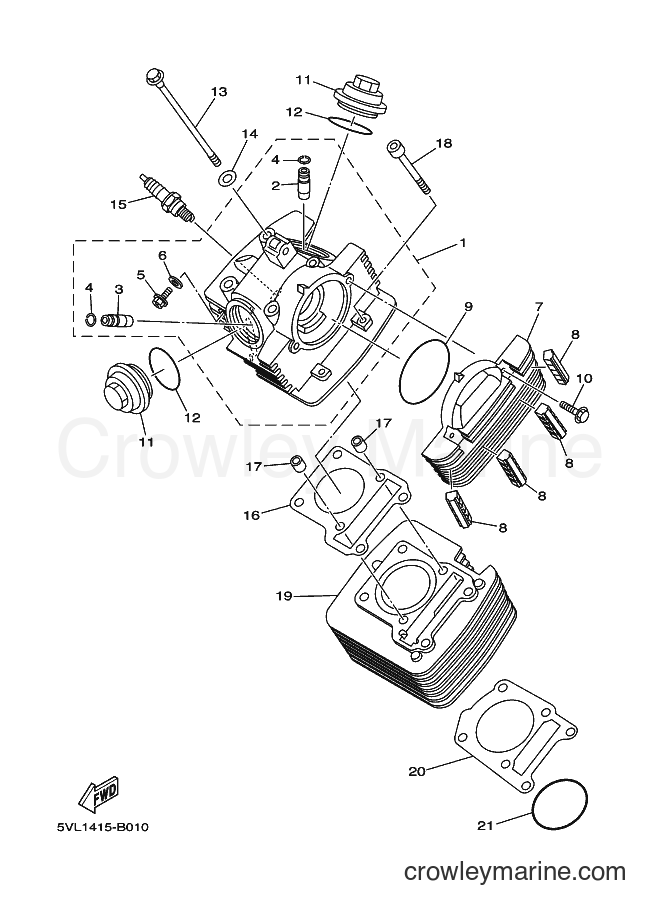 2007 Dirt Bike XT125X - XT125X (13D4) [010] - CYLINDER