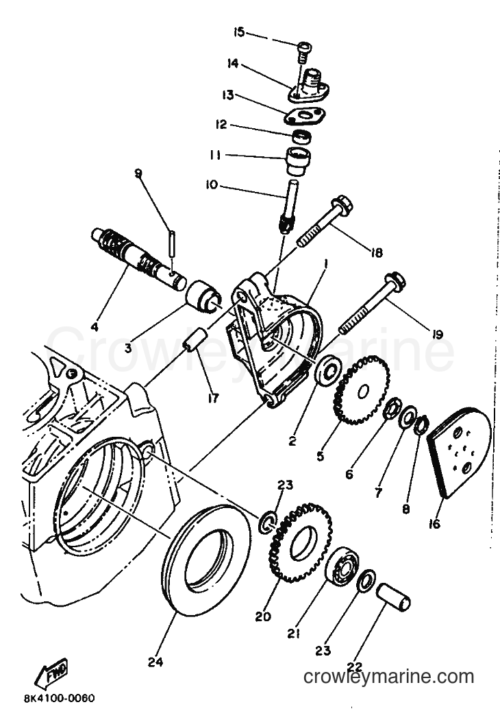 1991 Snowmobile SR540 - SR540 (86P3) [010] - PUMP DRIVE GEAR
