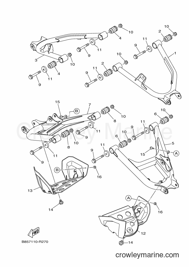 2018 ATV YXM700ES - YXM700ES (B5FC) [010] - REAR ARM