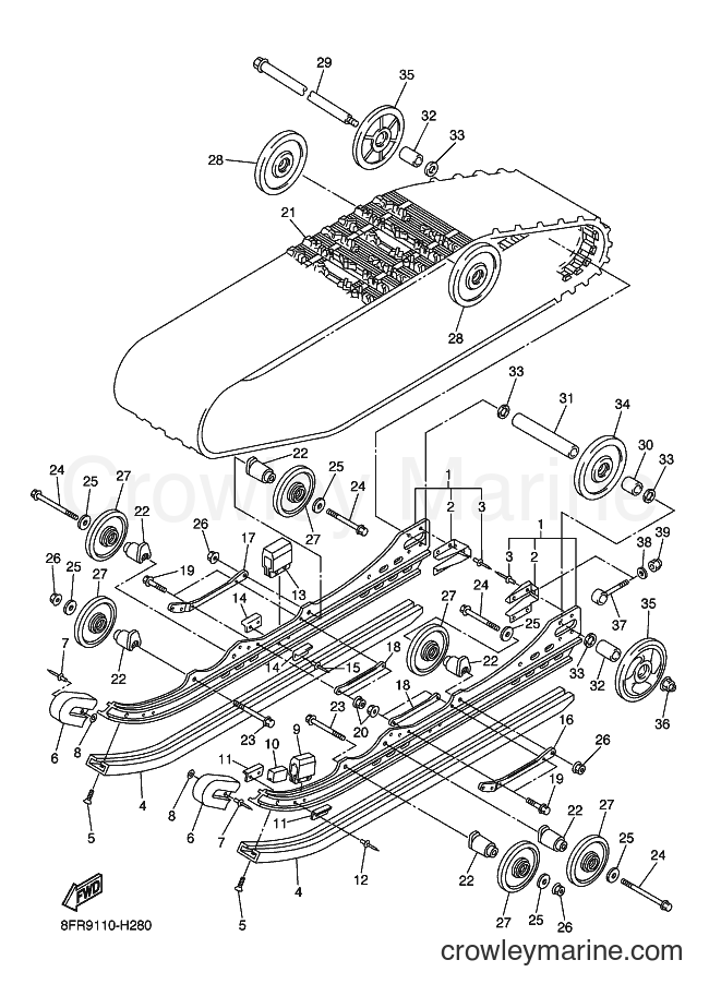 2009 Snowmobile RS10R - RS10R (8GM3) [020] - TRACK SUSPENSION 1