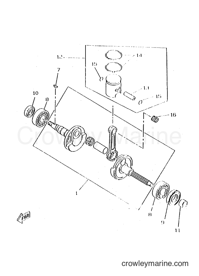 1997 Scooter CW50RS - CW50RS (4VB4) [010] - CRANKSHAFT & PISTON