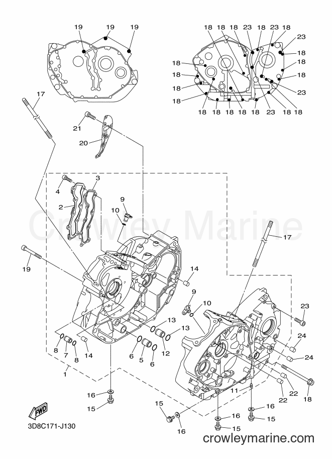 Yamaha Motors XVS1300A (11C4) [040] - CRANKCASE