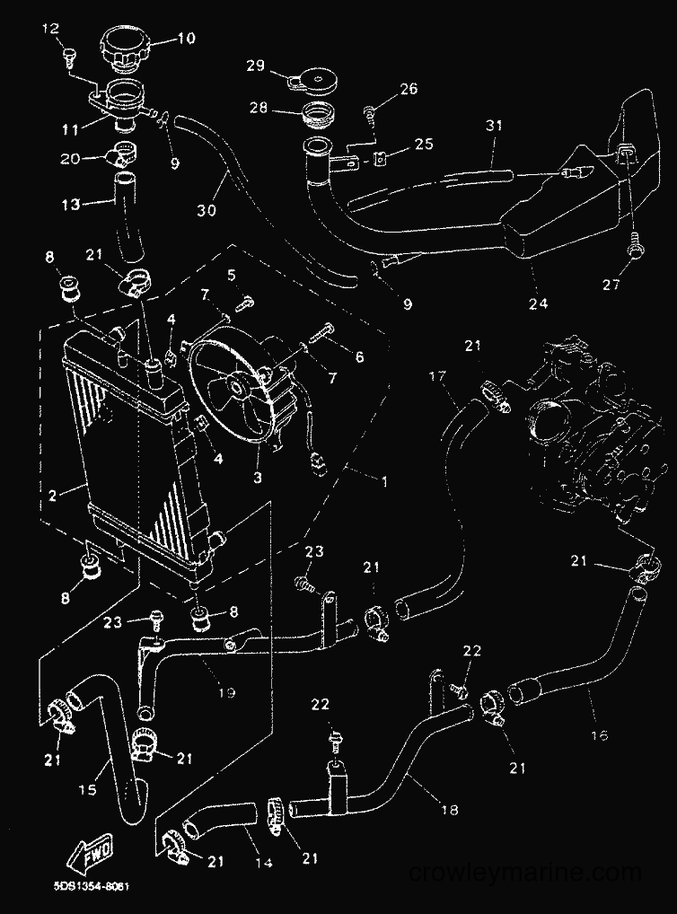 Yamaha Motors YP125E (5DSH) [010] - RADIATOR