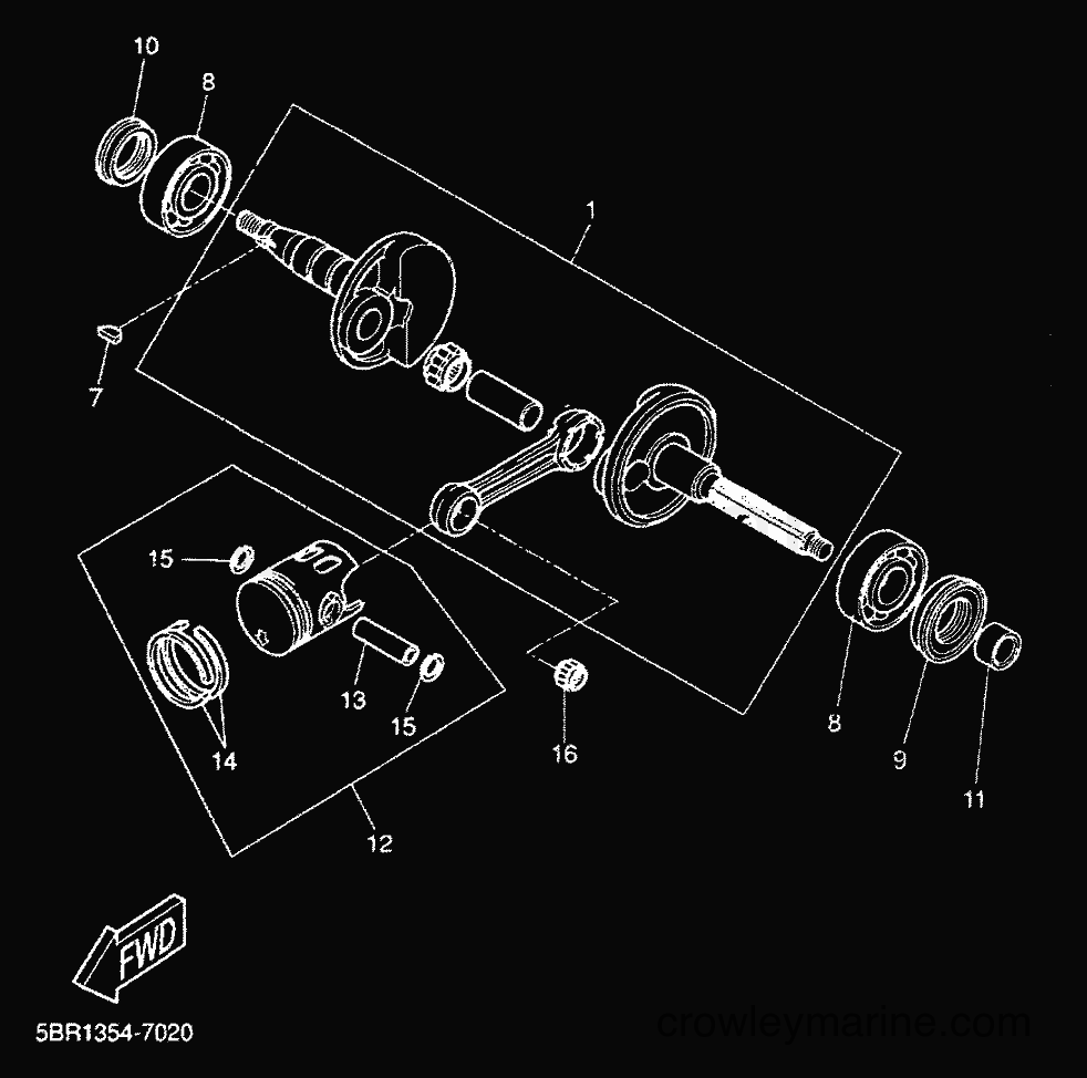 2000 Scooter YQ50 - YQ50 (5KH3) [010] - CRANKSHAFT & PISTON