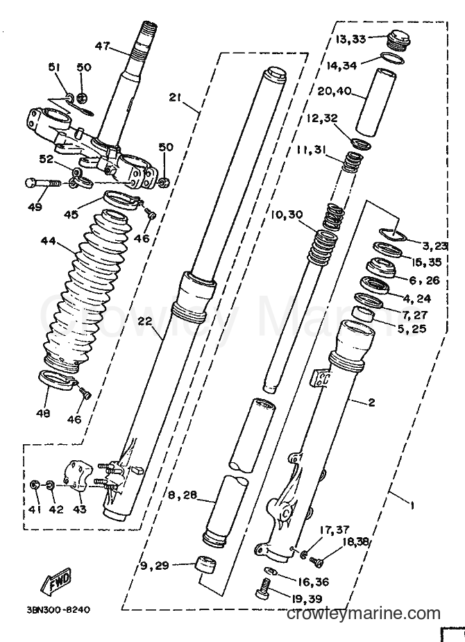 1988 Dirt Bike DT125R - DT125R (3DB1) [999] - FRONT FORK