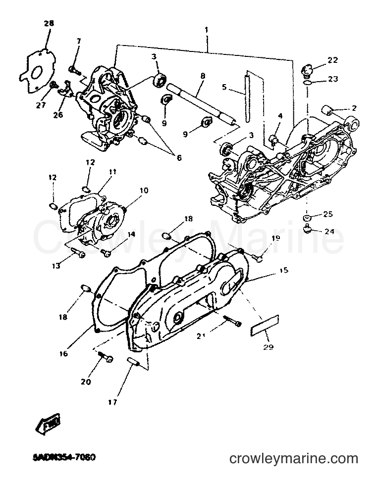 Yamaha Motors YN50 (5MR7) [010] - CRANKCASE