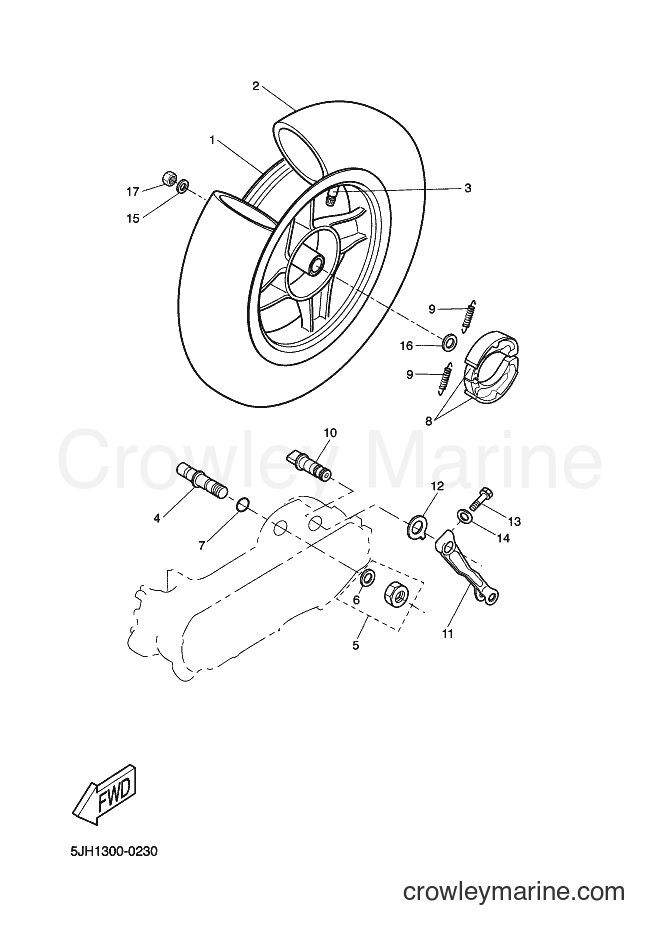 2003 Scooter EW50 - EW50 (5WK2) [040] - REAR WHEEL
