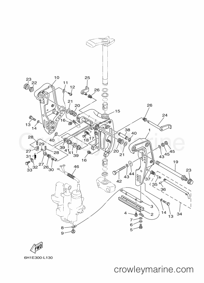 Yamaha Motors 75CETOL (67PA) [020] - BRACKET 1