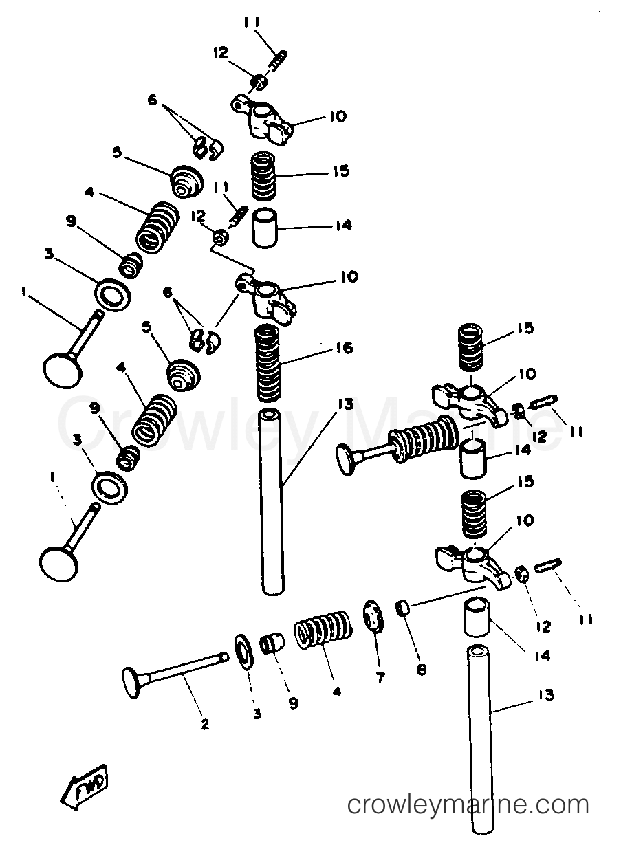 Yamaha Motors T9.9EXHR - VALVE