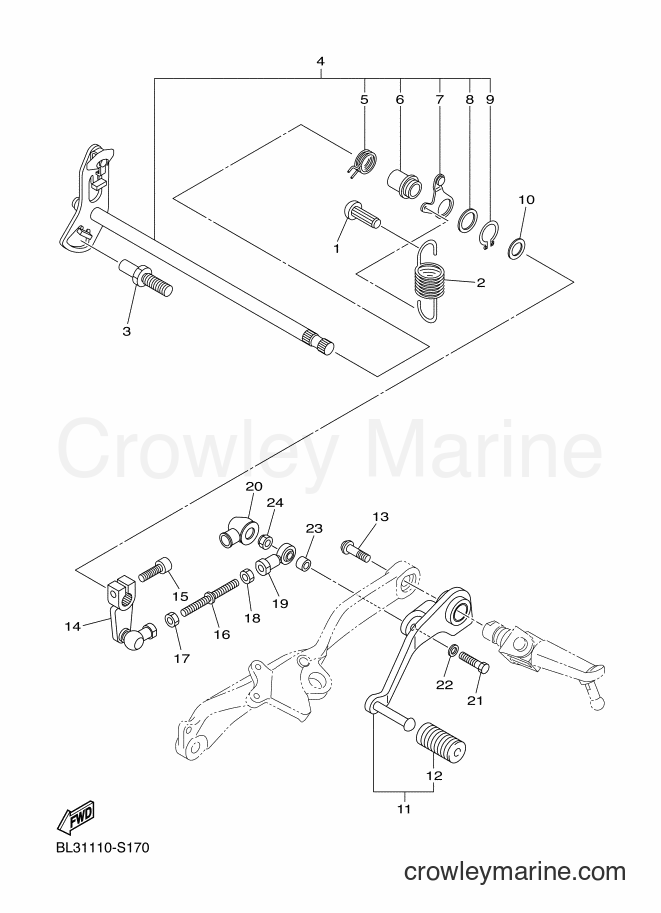 Yamaha Motors XVS950XR-A (BL36) [010] - SHIFT SHAFT