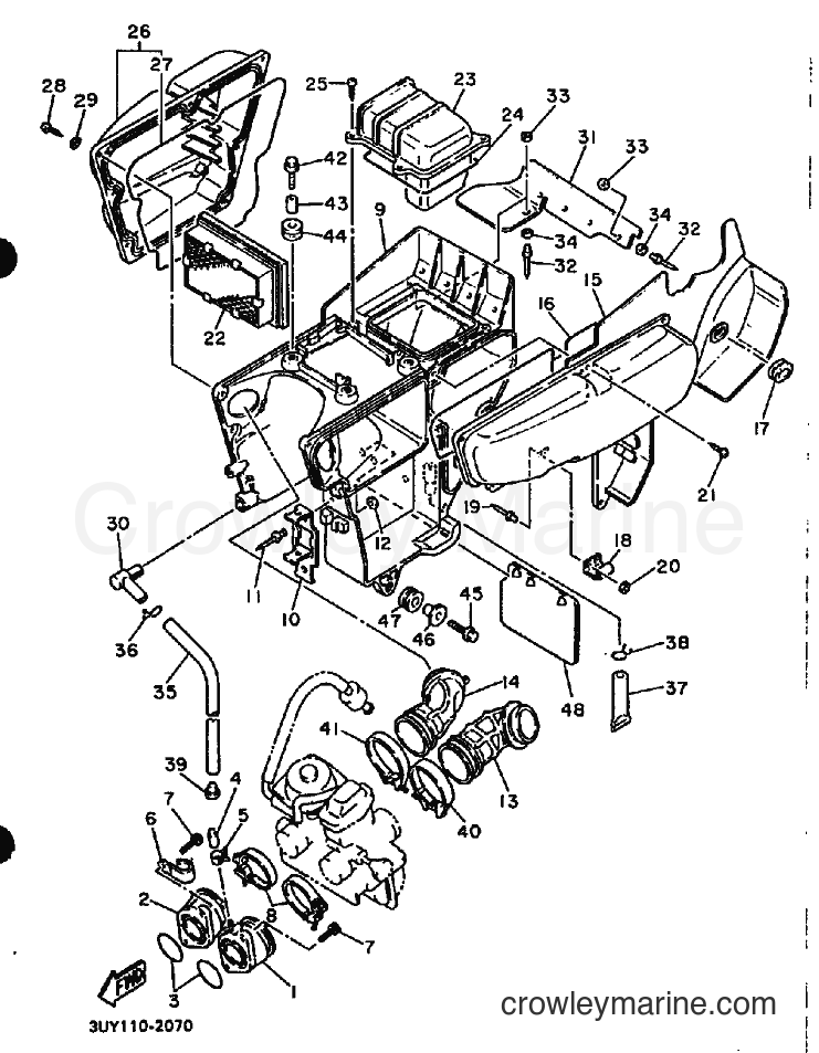 1995 Dirt Bike XT600E - XT600E (3UYE) [010] - INTAKE