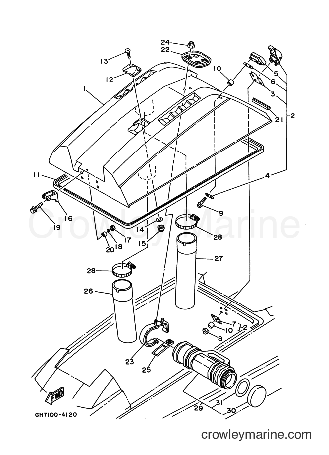 Yamaha Motors SJ700 (GH73) [999] - ENGINE HATCH