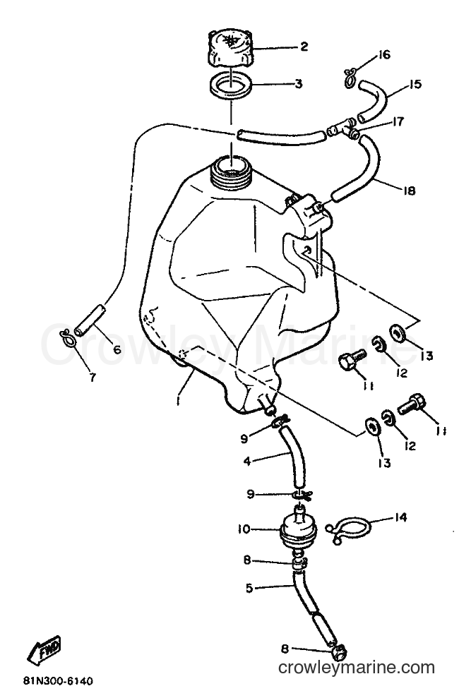 1996 Snowmobile ET340TRK - ET340TRK (81N) [999] - OIL TANK