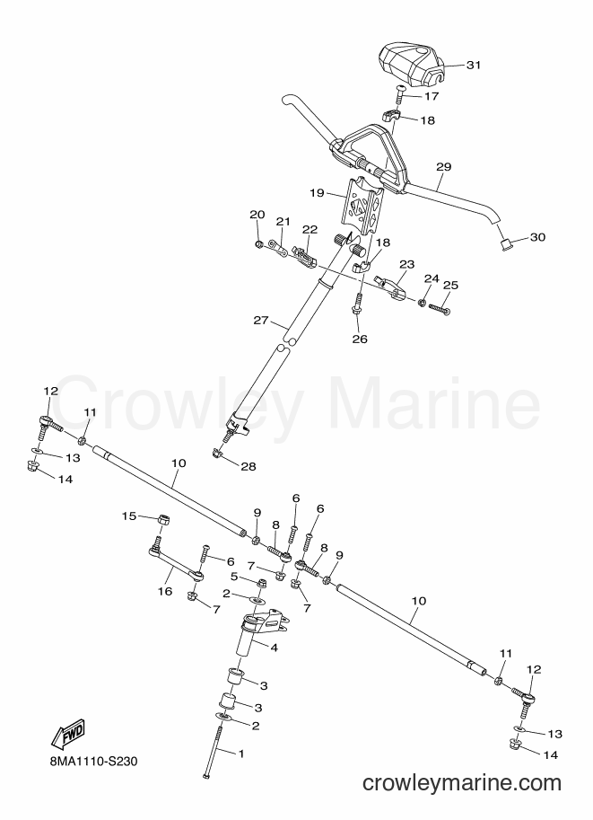 2017 Snowmobile SRS10LS - SRS10LS (8MA1) [010] - STEERING