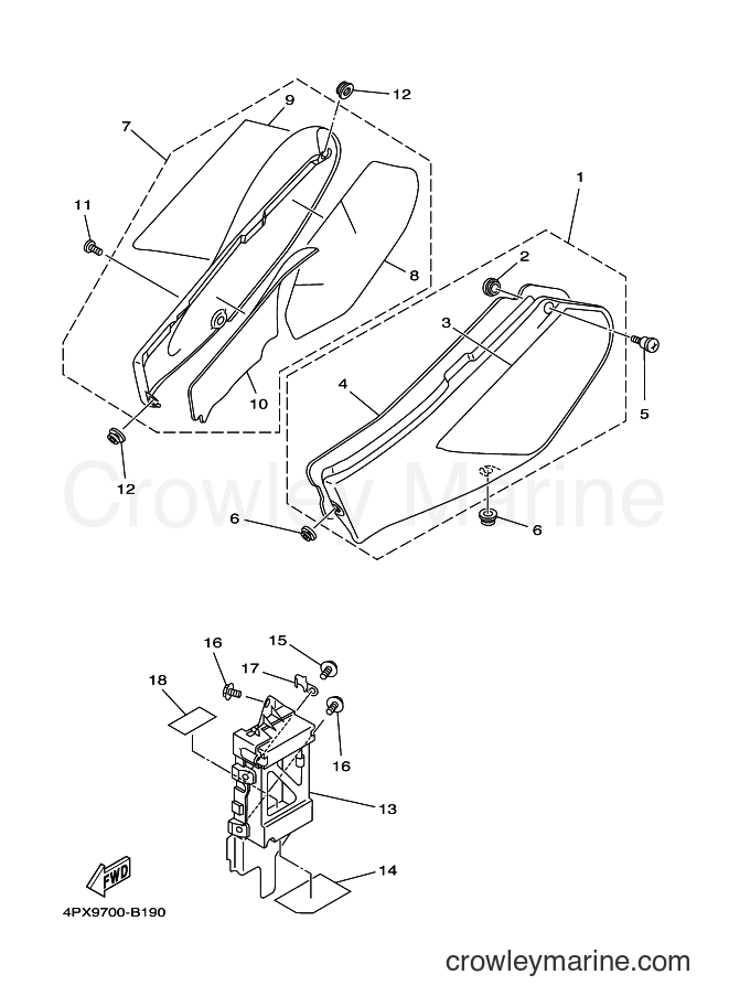 2003 Dirt Bike TT250R - TT250R (4PX9) [010] - SIDE COVER