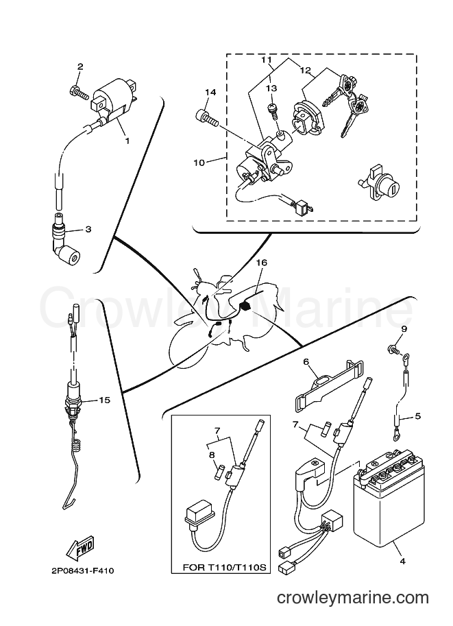 Yamaha Motors T110S (2P08) [010] - ELECTRICAL 1