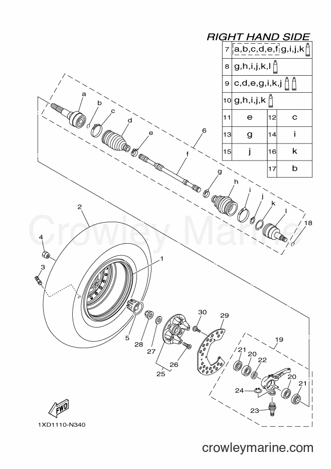 Yamaha Motors YXM700E (1XP2) [010] - FRONT WHEEL 2
