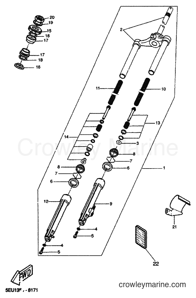Yamaha Motors YH50 (5JB6) [040] - FRONT FORK