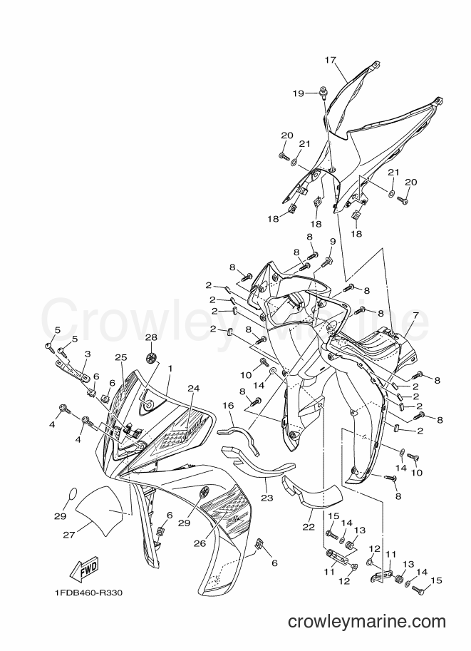 Yamaha Motors T115FLE (1FDC) [010] - LEG SHIELD