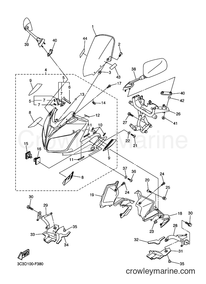 Yamaha Motors FZ1-S (3C3E) [010] - COWLING 1
