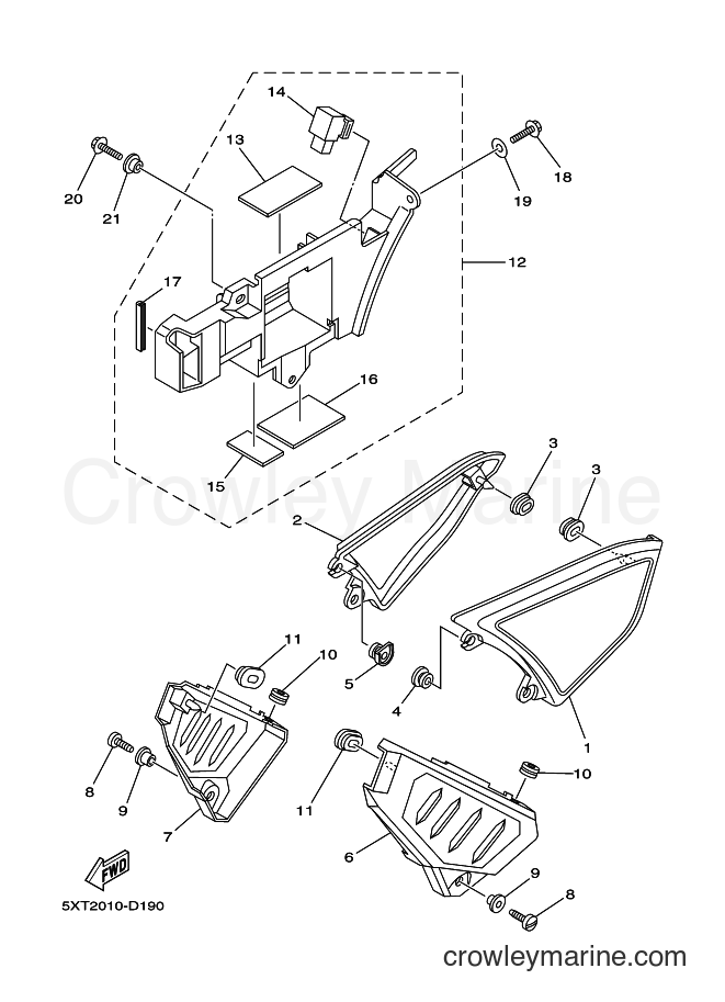 2005 Dirt Bike XG250 - XG250 (4D61) [010] - SIDE COVER