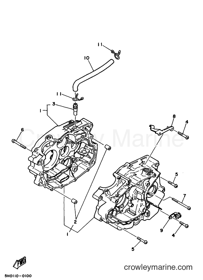 1989 Street Bike SR125 - SR125 (3MW2) [999] - CRANKCASE