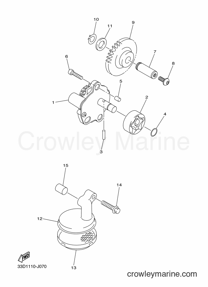 2012 Dirt Bike YZ450F - YZ450F (33DA) [010] - OIL PUMP