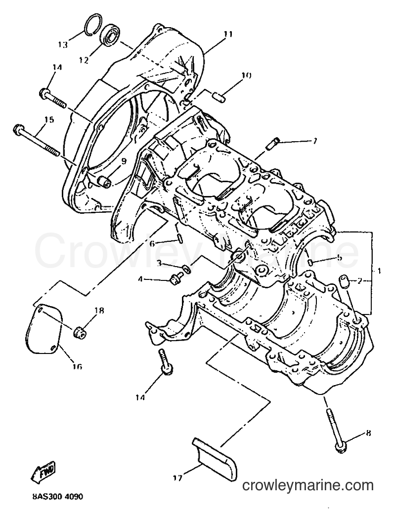 Yamaha Motors VX500ST (8BR1) [010] - CRANKCASE