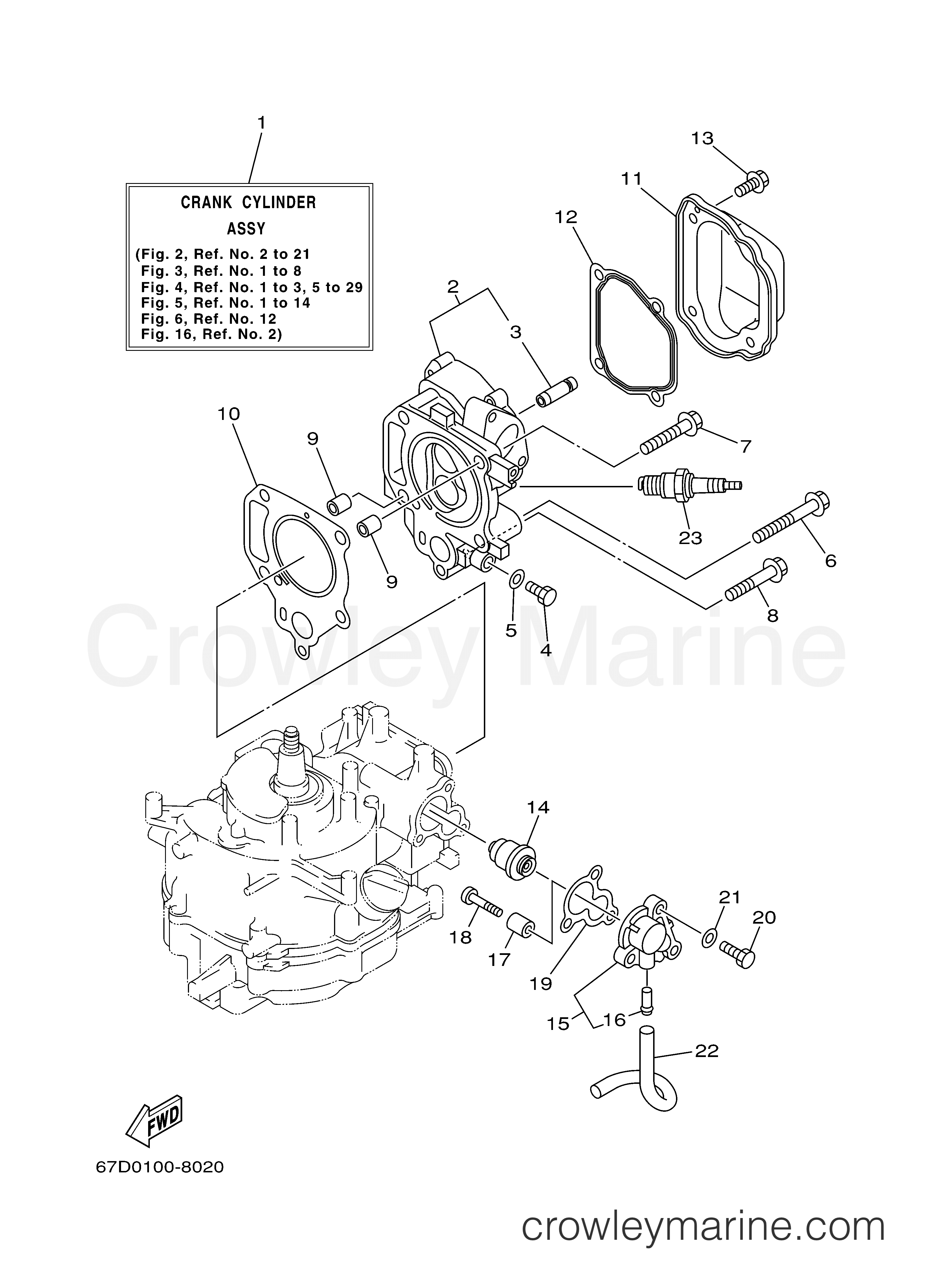 Yamaha Motors F4MSHY - CYLINDER CRANKCASE
