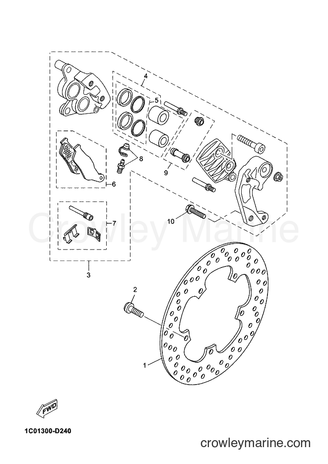 2006 Maxi-Scooter YP250R - YP250R (1C03) [020] - FRONT BRAKE CALIPER