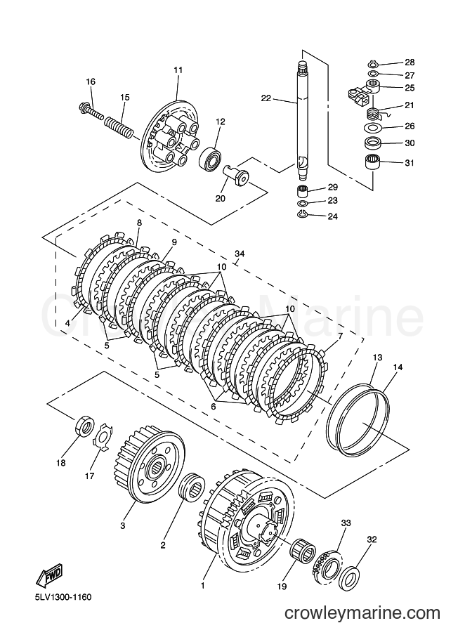 Yamaha Motors FZS1000 (5LV8) [050] - CLUTCH