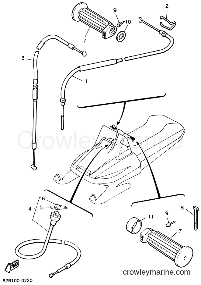 Yamaha Motors VK540E (88N1) [020] - CONTROL CABLE