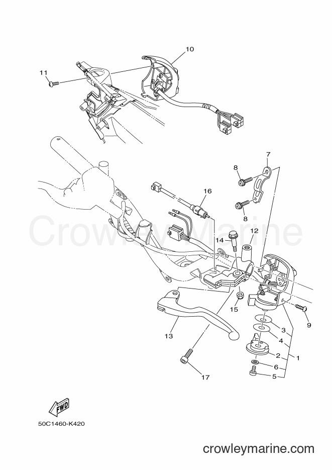 2011 Scooter T135HC - T135HC (50C1) [010] - HANDLE SWITCH & LEVER