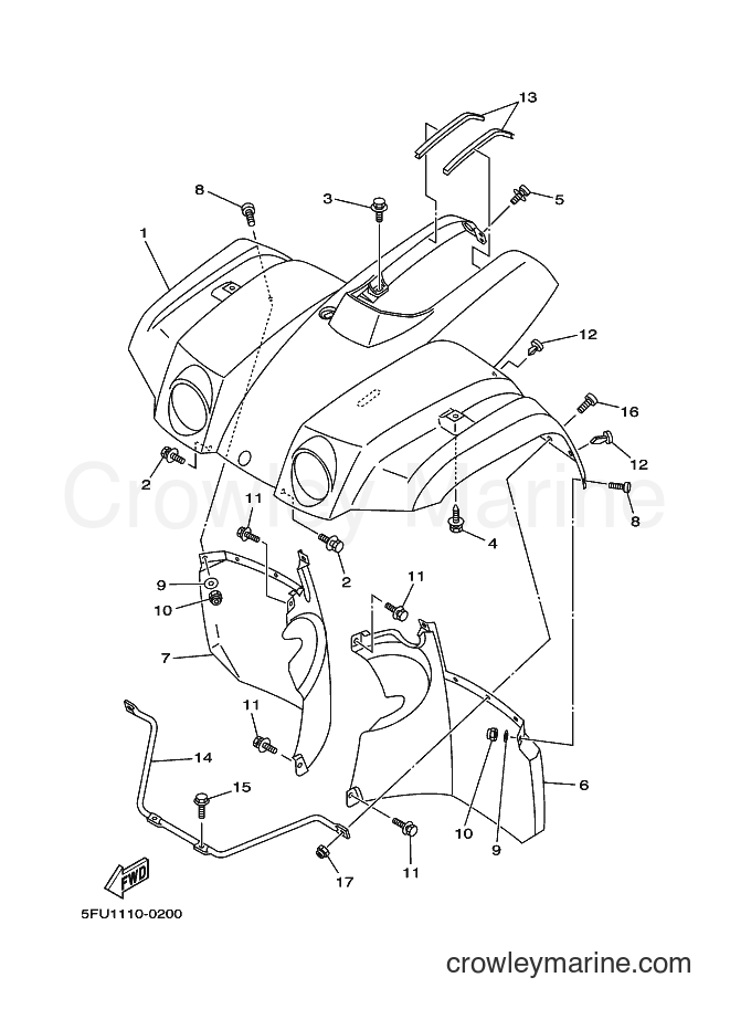 2000 ATV YFM400FWN - YFM400FWN (5FU3) [010] - FRONT FENDER